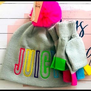 Girls juicy hat and  mittens set